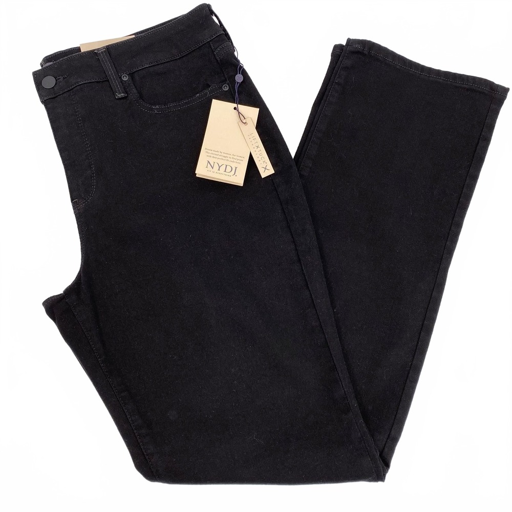 NYDJ Black Straight Cut Jeans | Plus 14 Regular